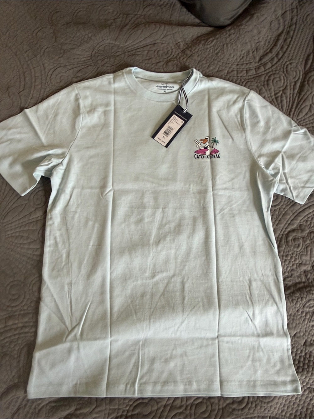 Vineyard Vines Light Blue 'Catch a Break' Short Sleeve Tee